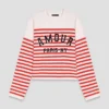 Gestreifter Pullover aus Rippstrick