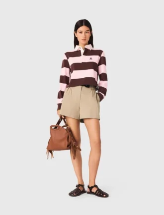 Gestreiftes Polo-Sweatshirt