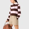 Gestreiftes Polo-Sweatshirt