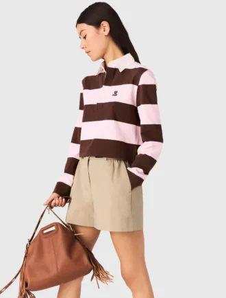 Gestreiftes Polo-Sweatshirt