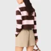 Gestreiftes Polo-Sweatshirt