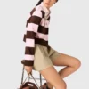 Gestreiftes Polo-Sweatshirt