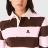 Gestreiftes Polo-Sweatshirt