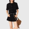 Glänzende Tweed-Shorts