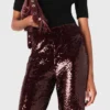 Hose mit Paillettenstickerei