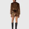Jacke aus Kunstfell in Leopardenmuster