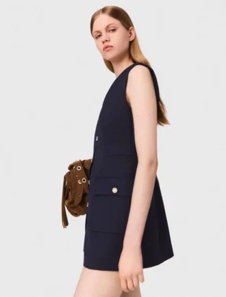 Jumpsuit aus Wollmischung mit Lagen-Effekt