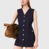 Jumpsuit aus Wollmischung mit Lagen-Effekt