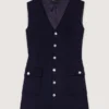 Jumpsuit aus Wollmischung mit Lagen-Effekt