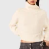 Kaschmirpullover mit hohem Kragen