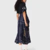 Kleid aus Mischgewebe mit Bandana-Muster