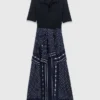 Kleid aus Mischgewebe mit Bandana-Muster