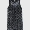 Kleid mit Blumenstickerei und Pailletten