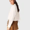 Kropp-Shirt mit Perlenverzierung