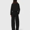 Kurze Jacke mit abnehmbarem Pelzkragen