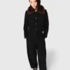 Kurze Jacke mit abnehmbarem Pelzkragen