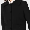 Kurze Jacke mit abnehmbarem Pelzkragen
