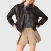 Kurze Lederjacke