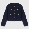 Kurze Tweedjacke, abnehmbarer Kragen
