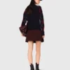 Kurzer Cardigan mit Argyle-Muster