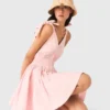Kurzes, ausgestelltes Baumwollkleid