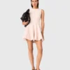 Kurzes, ausgestelltes Tweed-Kleid