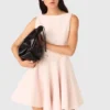 Kurzes, ausgestelltes Tweed-Kleid