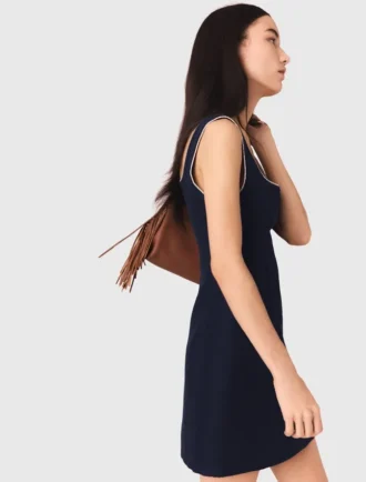 Kurzes Kleid aus Leinenmischung