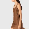 Kurzes Kleid aus Leinenmischung