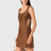 Kurzes Kleid aus Leinenmischung