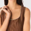 Kurzes Kleid aus Leinenmischung