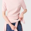 Kurzärmeliger Pullover mit Strasssteinen