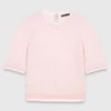 Kurzärmeliger Pullover mit Strasssteinen