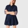 Kurzärmeliges Bubble-Kleid aus Baumwolle