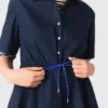 Kurzärmeliges Bubble-Kleid aus Baumwolle