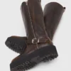 Leder-Bikerstiefel