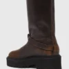 Leder-Bikerstiefel