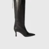 Lederstiefel mit spitzer Zehenpartie