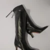 Lederstiefel mit spitzer Zehenpartie