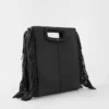 M Bag aus Glattleder mit Fransen