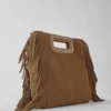 M Bag mit Fransen aus Wildleder