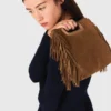 M Bag mit Fransen aus Wildleder