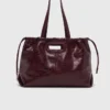 M-Tasche aus geknittertem Leder
