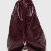 M-Tasche aus geknittertem Leder