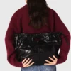 M-Tasche aus geknittertem Leder