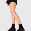 Mary Janes mit Absatz und Strasssteinen