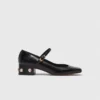 Mary Janes mit Absatz und Strasssteinen
