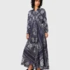 Maxi-Kleid mit Bandana-Print