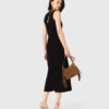 Maxikleid aus geripptem Strick mit Cut-outs