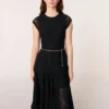 Maxikleid aus Häkel-Strick